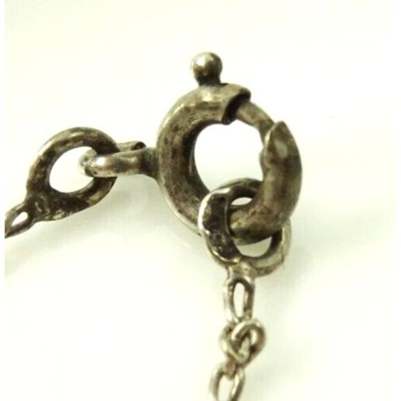 Cross Necklace French Silver on Chain Necklace - Picture 7 of 9